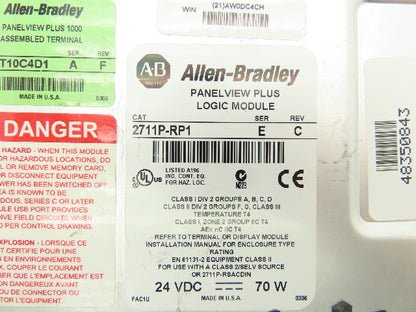 Allen Bradley 2711P-RP1 PanelView Plus Logic Module Ser E Rev C 24VDC