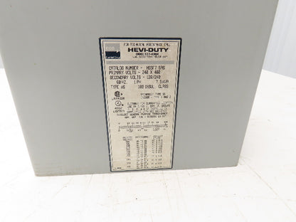 Sola Hevi-Duty Stepdown Power Transformer 7.5kVA 240x480V Hi 120/240V Low 1Ph