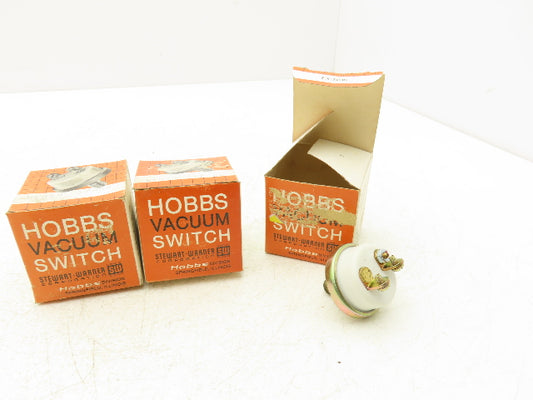 Hobbs M4080 Vacuum Switch Screw Terminals Normally Open 1/8" NPT Male Lot of 3