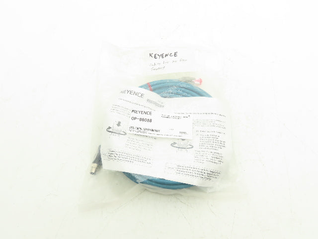 Keyence OP-88088 Ethernet Cable M12 X-Coded 4 Pin RJ45 Connector 10m Long