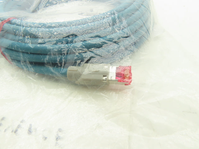 Keyence OP-88088 Ethernet Cable M12 X-Coded 4 Pin RJ45 Connector 10m Long