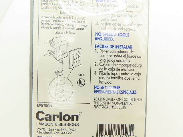 Carlon E98TSCN Weatherproof Toggle Switch Cover Polycarbonate 4.75 x 3" Lot of 8