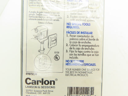 Carlon E98TSCN Weatherproof Toggle Switch Cover Polycarbonate 4.75 x 3" Lot of 8
