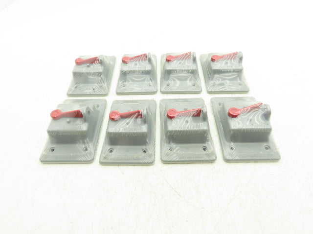 Carlon E98TSCN Weatherproof Toggle Switch Cover Polycarbonate 4.75 x 3" Lot of 8