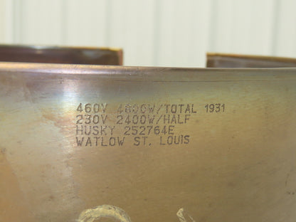 Watlow Husky 252764E Steel Band Heater 5"Width x 12" Dia 2400/4800W 230/460V
