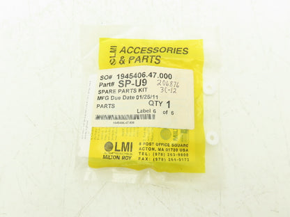 LMI SP-U9 Chemical Metering Pump Rebuild Parts Kit For Liquid End