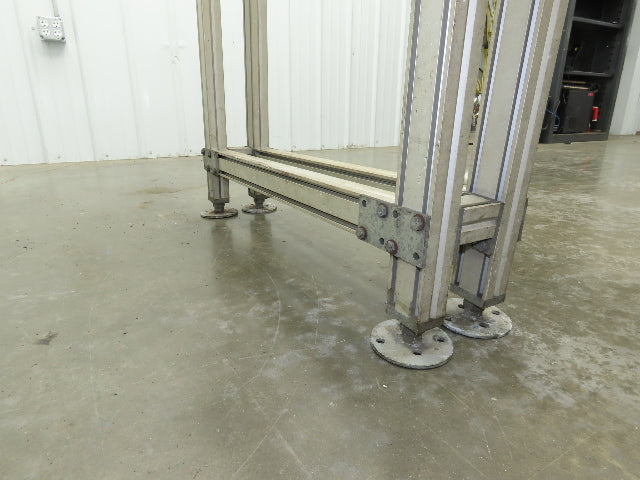 QC Industries 96"L Flat Belt Conveyor 150mm Belt Width 115V End Drive 34 FPM