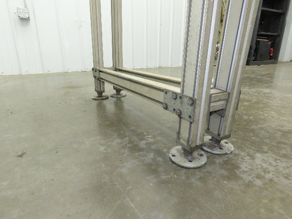 QC Industries 96"L Flat Belt Conveyor 150mm Belt Width 115V End Drive 34 FPM