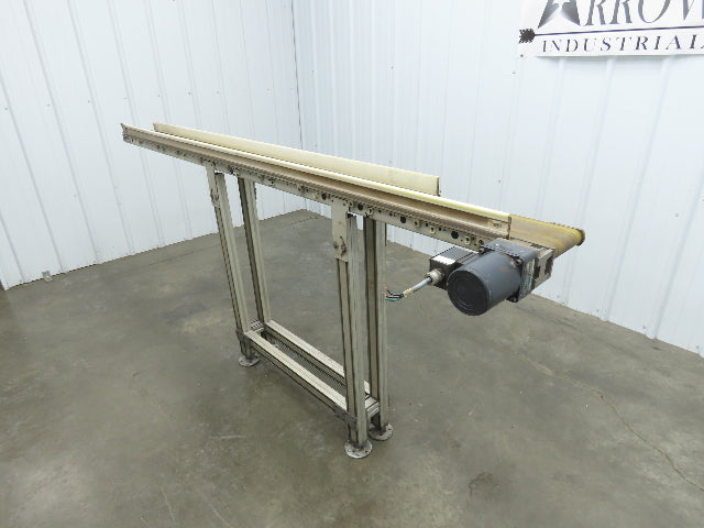 QC Industries 96"L Flat Belt Conveyor 150mm Belt Width 115V End Drive 34 FPM