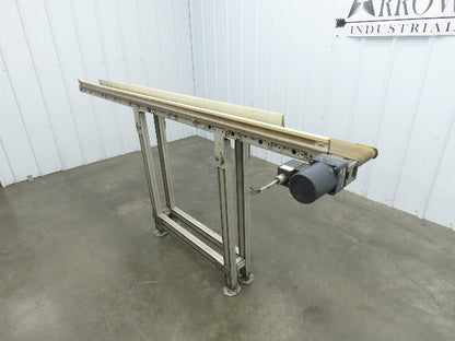 QC Industries 96"L Flat Belt Conveyor 150mm Belt Width 115V End Drive 34 FPM