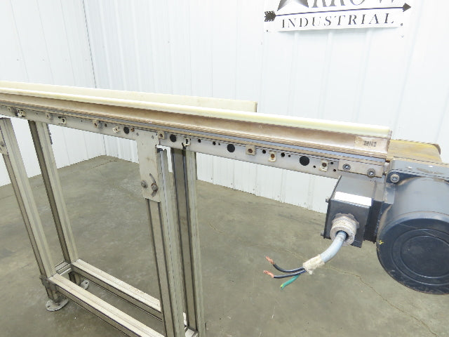 QC Industries 96"L Flat Belt Conveyor 150mm Belt Width 115V End Drive 34 FPM