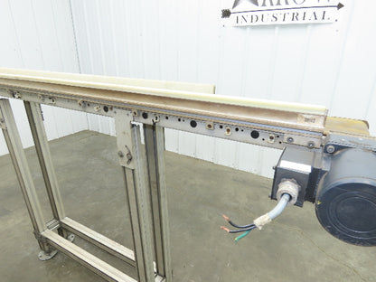 QC Industries 96"L Flat Belt Conveyor 150mm Belt Width 115V End Drive 34 FPM