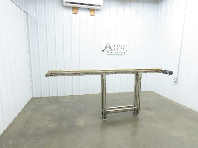 QC Industries 96"L Flat Belt Conveyor 150mm Belt Width 115V End Drive 34 FPM