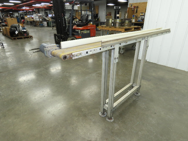 QC Industries 96"L Flat Belt Conveyor 150mm Belt Width 115V End Drive 34 FPM