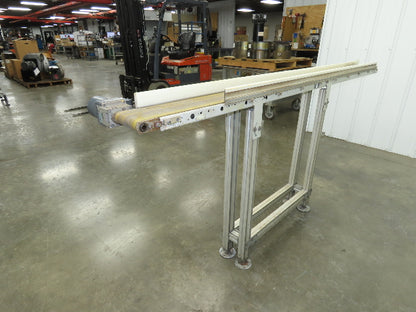 QC Industries 96"L Flat Belt Conveyor 150mm Belt Width 115V End Drive 34 FPM