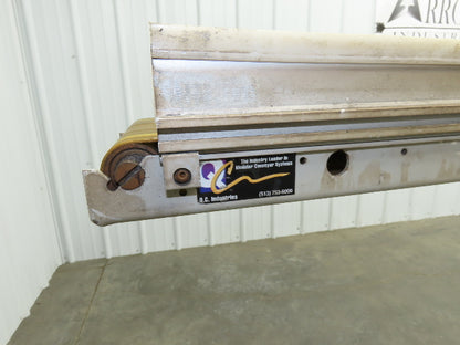 QC Industries 96"L Flat Belt Conveyor 150mm Belt Width 115V End Drive 34 FPM