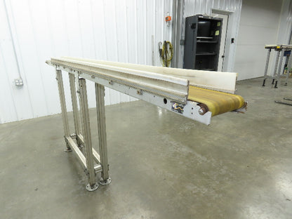 QC Industries 96"L Flat Belt Conveyor 150mm Belt Width 115V End Drive 34 FPM