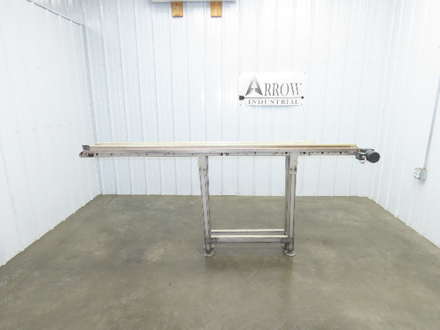 QC Industries 96"L Flat Belt Conveyor 150mm Belt Width 115V End Drive 34 FPM