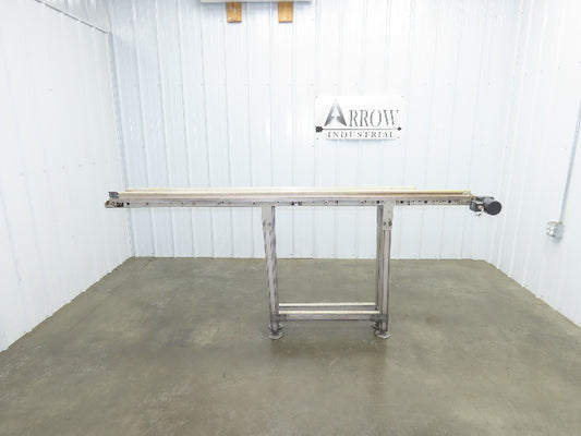 QC Industries 96"L Flat Belt Conveyor 150mm Belt Width 115V End Drive 34 FPM