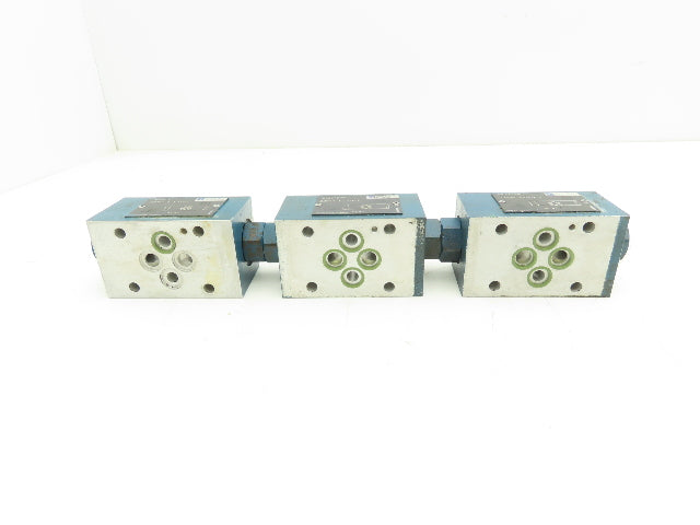 Rexroth Z2SRK 6-1-11/V Hydraulic Sandwich Plate Check Valve 3000 PSI  Lot of 3