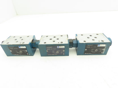 Rexroth Z2SRK 6-1-11/V Hydraulic Sandwich Plate Check Valve 3000 PSI  Lot of 3