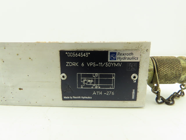Rexroth ZDRK 6 VP5-11/50YMV Hydraulic Pressure Reducing Relief Valve Size 6