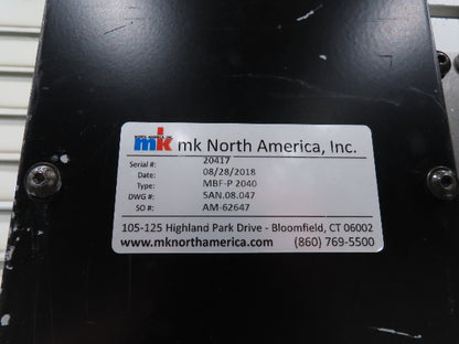 MK North America MBF-P 2040 24"x 12' Plastic Belt Conveyor .33Hp 230/460V 50FPM