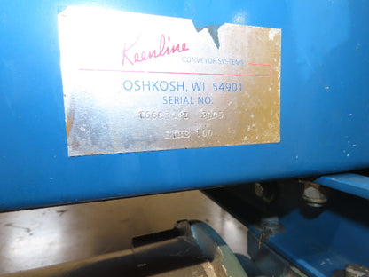 Keenline 42"x 11' Incline Belt Conveyor .75Hp 230/460V 110FPM Center Drive