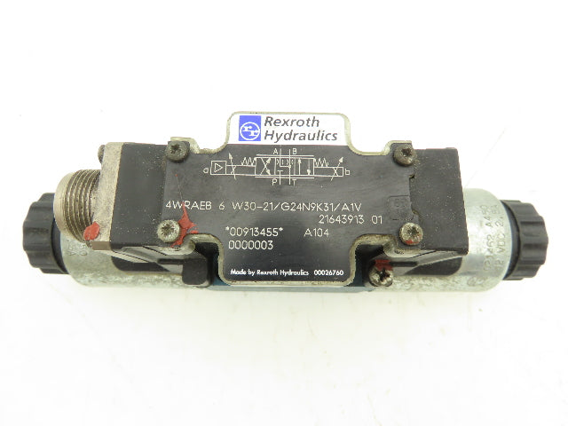 Rexroth 4WRAEB 6 W30-21/G24N9K31/A1V Hydraulic Proportional Directional Valve