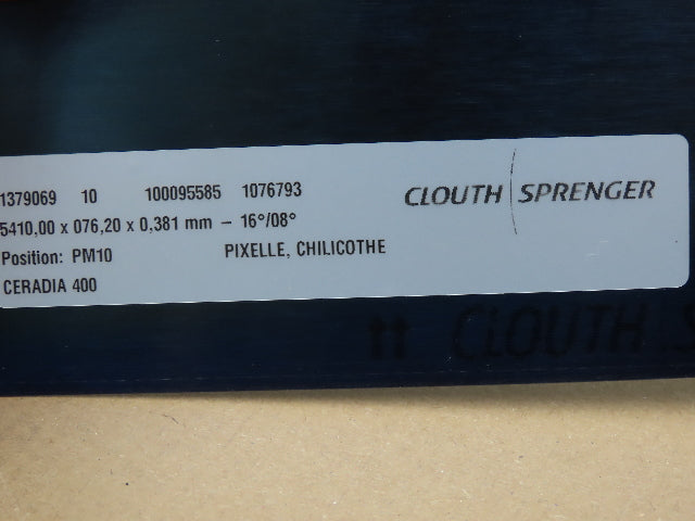 Clouth Ceradia 400 Carbon Steel Doctor Blade .015"x 3"x 213"L PM10  Box of 10