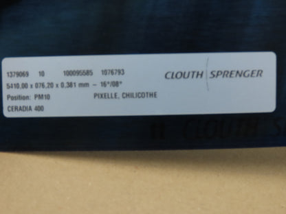 Clouth Ceradia 400 Carbon Steel Doctor Blade .015"x 3"x 213"L PM10  Box of 10