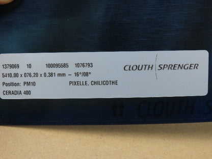 Clouth Ceradia 400 Carbon Steel Doctor Blade .015"x 3"x 213"L PM10  Box of 10