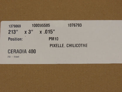 Clouth Ceradia 400 Carbon Steel Doctor Blade .015"x 3"x 213"L PM10  Box of 10