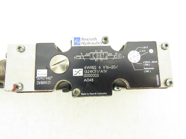 Rexroth 4WREE 6 V16-20/G24K31/A1V Hydraulic Proportional Directional Valve 24VDC