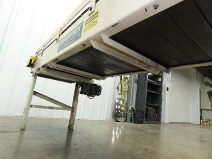 Power-Pack 24"x 8'  Steel Slat Belt Conveyor .33Hp 230/460V Chain Drive 16FPM