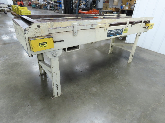 Power-Pack 24"x 8'  Steel Slat Belt Conveyor .33Hp 230/460V Chain Drive 16FPM