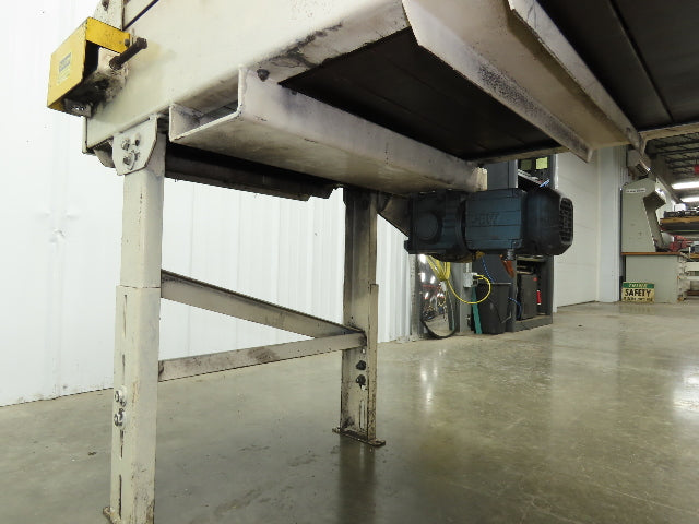 Power-Pack 24"x 8'  Steel Slat Belt Conveyor .33Hp 230/460V Chain Drive 16FPM