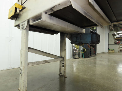 Power-Pack 24"x 8'  Steel Slat Belt Conveyor .33Hp 230/460V Chain Drive 16FPM