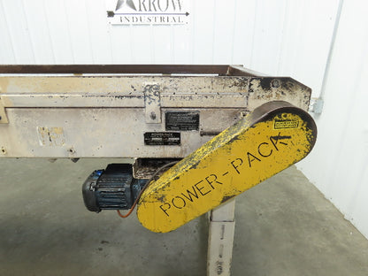 Power-Pack 24"x 8'  Steel Slat Belt Conveyor .33Hp 230/460V Chain Drive 16FPM