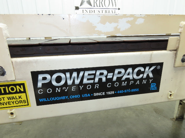 Power-Pack 24"x 8'  Steel Slat Belt Conveyor .33Hp 230/460V Chain Drive 16FPM