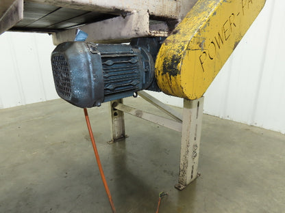 Power-Pack 24"x 8'  Steel Slat Belt Conveyor .33Hp 230/460V Chain Drive 16FPM