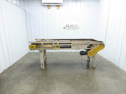 Power-Pack 24"x 8'  Steel Slat Belt Conveyor .33Hp 230/460V Chain Drive 16FPM