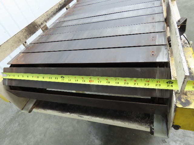 Power-Pack 24"x 8'  Steel Slat Belt Conveyor .33Hp 230/460V Chain Drive 16FPM