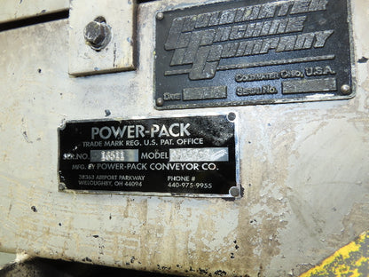 Power-Pack 24"x 8'  Steel Slat Belt Conveyor .33Hp 230/460V Chain Drive 16FPM