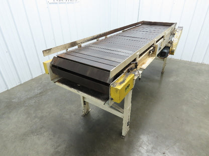 Power-Pack 24"x 8'  Steel Slat Belt Conveyor .33Hp 230/460V Chain Drive 16FPM