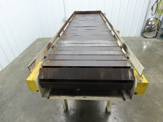 Power-Pack 24"x 8'  Steel Slat Belt Conveyor .33Hp 230/460V Chain Drive 16FPM