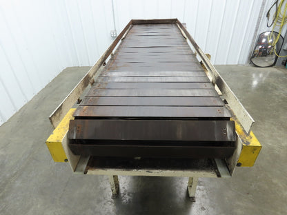 Power-Pack 24"x 8'  Steel Slat Belt Conveyor .33Hp 230/460V Chain Drive 16FPM