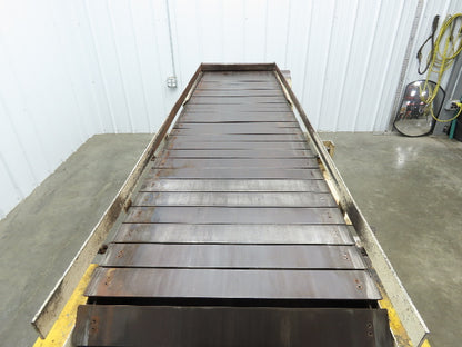 Power-Pack 24"x 8'  Steel Slat Belt Conveyor .33Hp 230/460V Chain Drive 16FPM