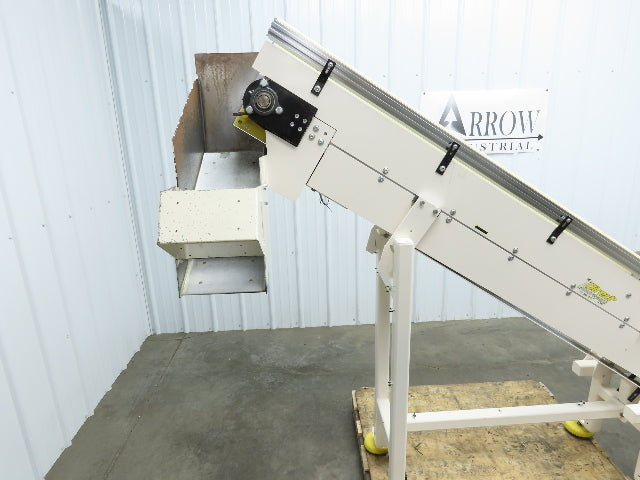 Direct Conveyors Incline Parts Conveyor 6" Steel Cleated Belt 230/460V 89"OAL