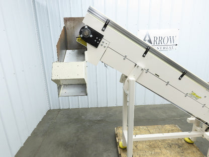 Direct Conveyors Incline Parts Conveyor 6" Steel Cleated Belt 230/460V 89"OAL